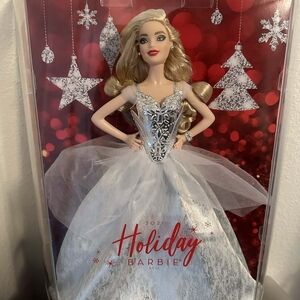 Barbie Holiday Doll in Silver and White Gown
